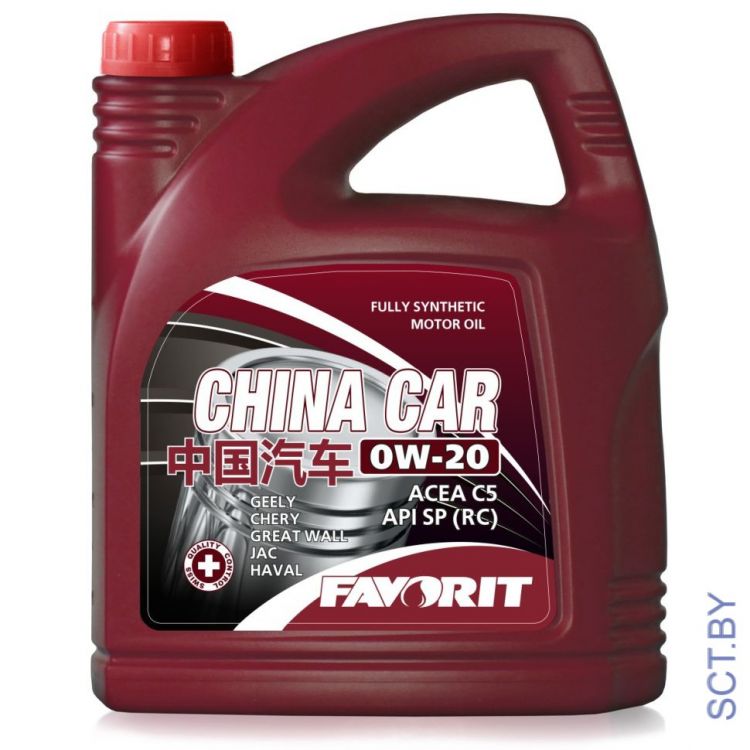 FAVORIT CHINA CAR SAE 0W-20 ACEA C5 1л синтетическое моторное масло