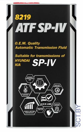 MANNOL 8219 ATF SP-IV 4л METAL синтетическое трансмиссионное масло