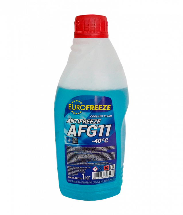 Antifreeze EUROFREEZE AFG 11 -40C 1 кг (0,88Л) СИНИЙ