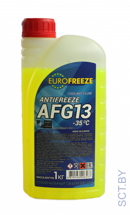 Antifreeze EUROFREEZE AFG 13 -40C  1кг ЖЕЛТЫЙ