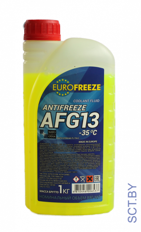 Antifreeze EUROFREEZE AFG 13 1кг ЖЕЛТЫЙ